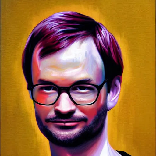 Image similar to jeffrey dahmer in euphoria series, oil painting, ultradetailed, digital painting, ultradetailed