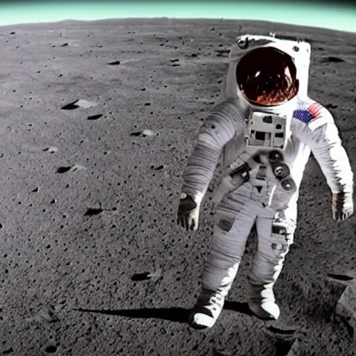 Prompt: gopro footage fighting mark zuckerberg on the moon.