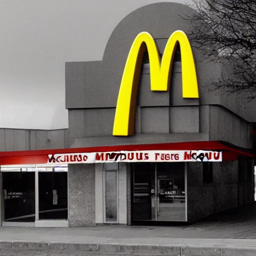 Image similar to Brutalist McDonalds