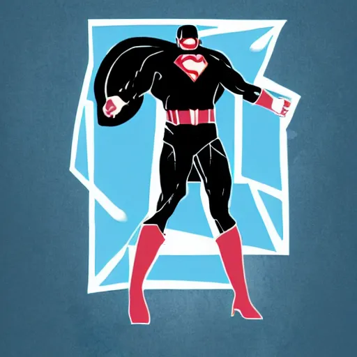 Prompt: recursive man, superhero