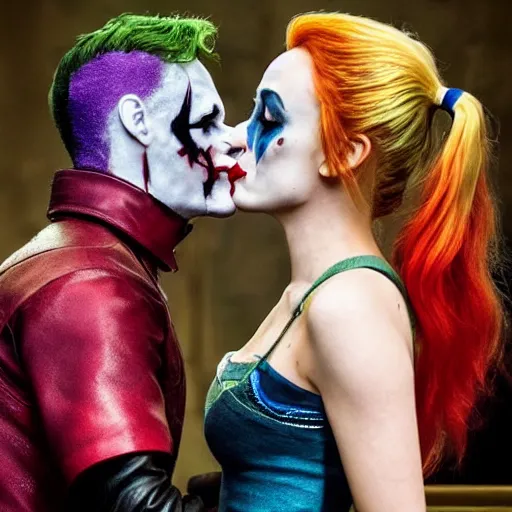 photograph of Harley Quinn kissing the joker | Stable Diffusion | OpenArt