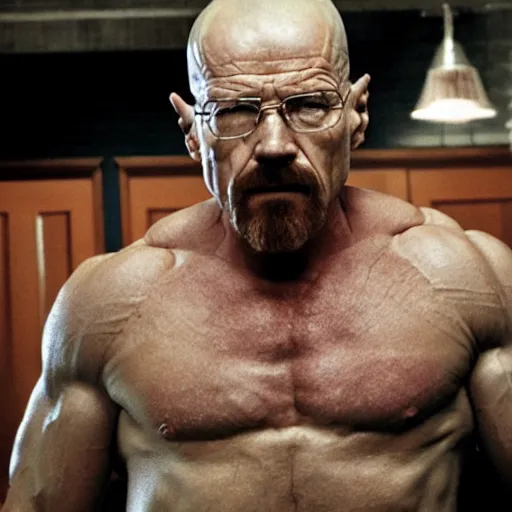 Image similar to Walter white big muscles