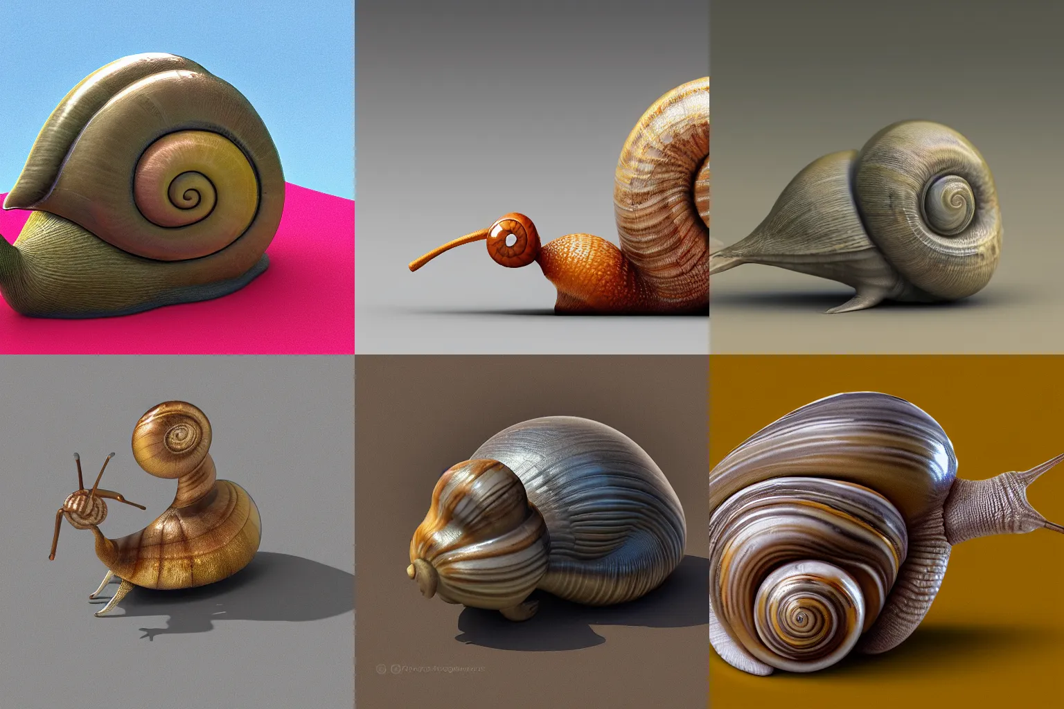 Prompt: Gary the snail, highly detailed render, 4K