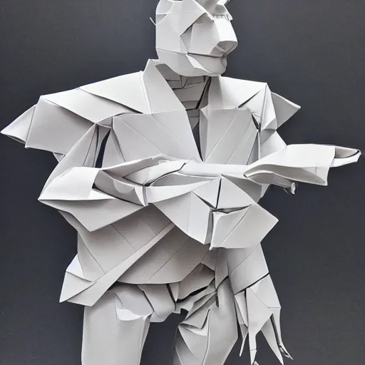 Image similar to [ 🐋 as 🐘 as 🤖 ] origami [ kim jung gi ] [ adams, ansel ]