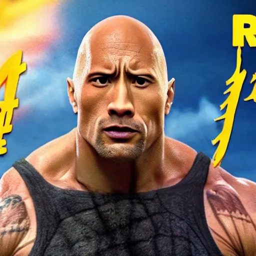 Image similar to Dwayne Johnson as a Japanese anime4K quality super realistic