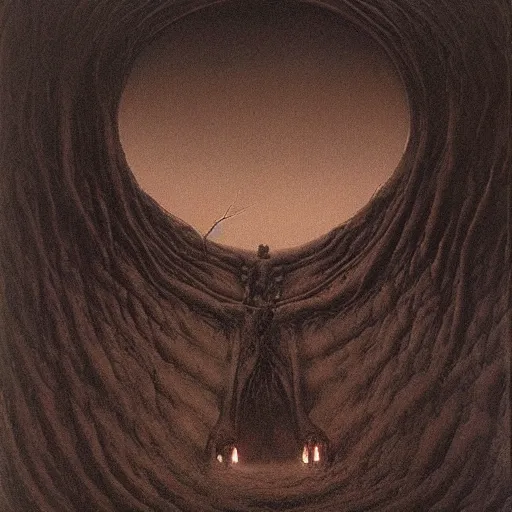 Prompt: book by zdzisław beksiński, dark