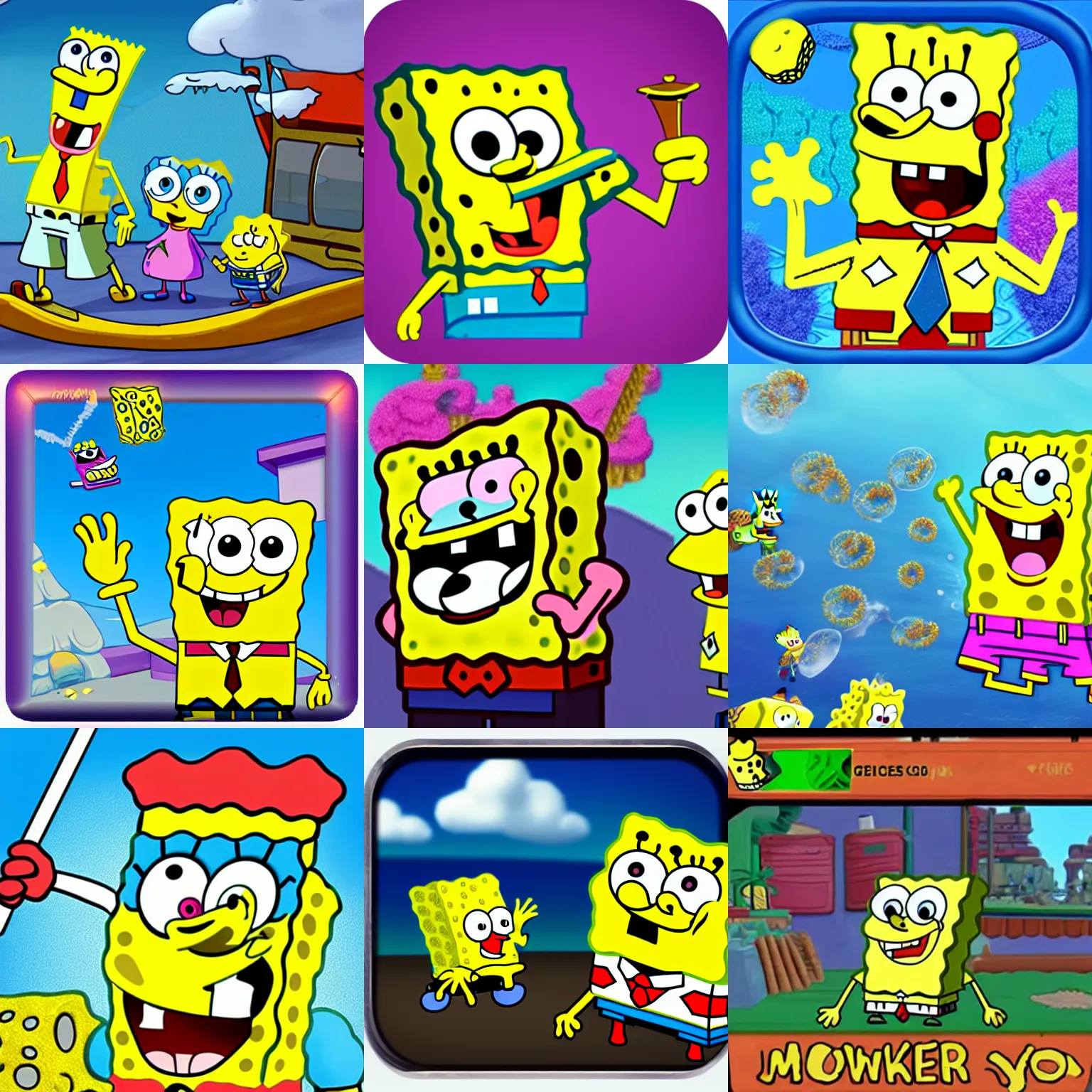 Prompt: spongebob, game maker