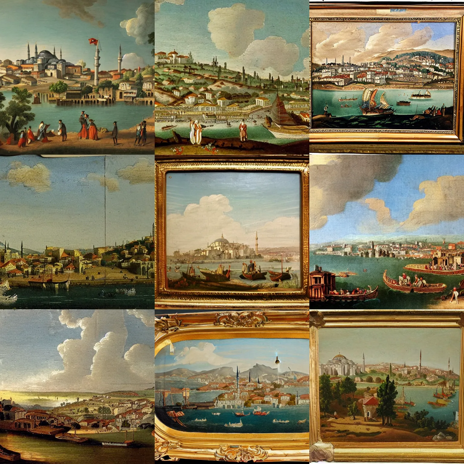 Prompt: a 1 7 0 0 s landscape painting of istanbul