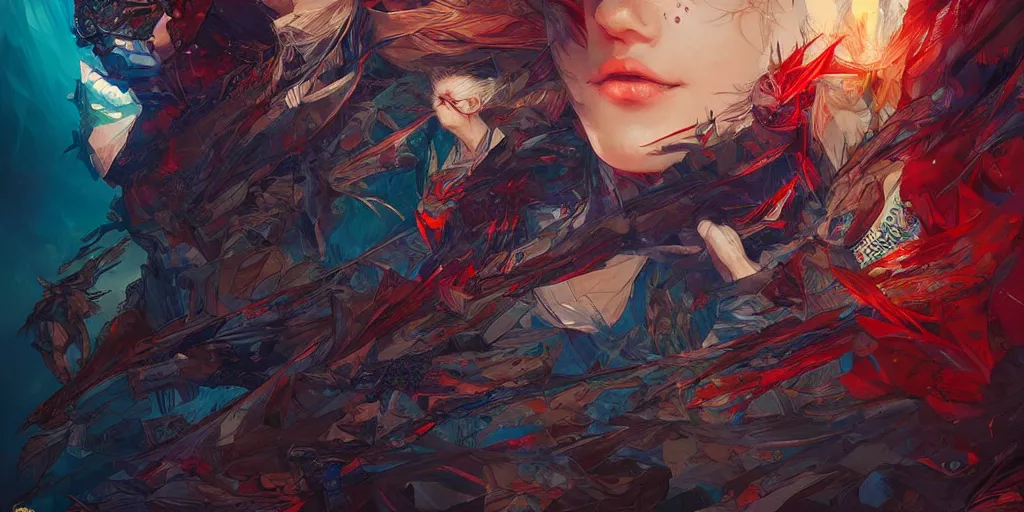 Image similar to dreams versus nightmares, by android jones and guweiz and ross tran and ilya kuvshinov, trending on artstation