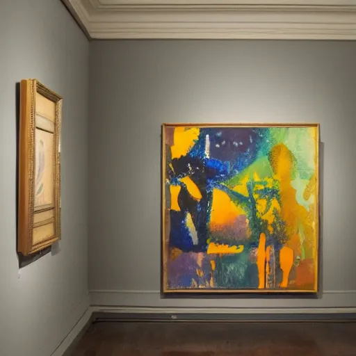 Prompt: kevin o'leary paintings, exposed in museums