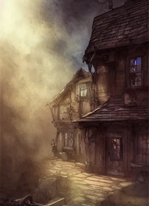 Prompt: portrait, The Haint Blue Cottage, watercolor, dramatic lighting, cinematic, establishing shot, extremely high detail, foto realistic, cinematic lighting, pen and ink, intricate line drawings, by Yoshitaka Amano, Ruan Jia, Kentaro Miura, Artgerm, post processed, concept art, artstation, matte painting, style by eddie mendoza, raphael lacoste, alex ross
