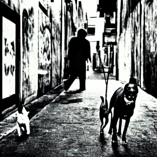 Image similar to the stray dog, by daido moriyama,