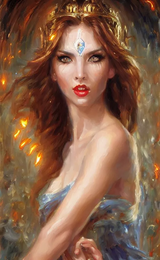 Image similar to Lightning goddessl. by Konstantin Razumov, horror scene, highly detailded