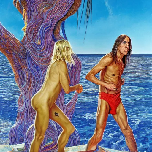 Image similar to Iggy Pop, by Mark Brooks, Donato Giancola, Victor Nizovtsev, Scarlett Hooft Graafland, Chris Moore