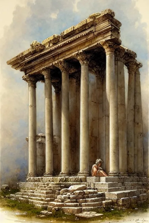 Image similar to (((((roman temple . muted colors.))))) by Jean-Baptiste Monge !!!!!!!!!!!!!!!!!!!!!!!!!!!