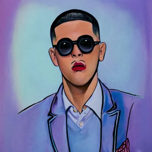 Image similar to bad bunny, benito antonio martinez ocasio portrait