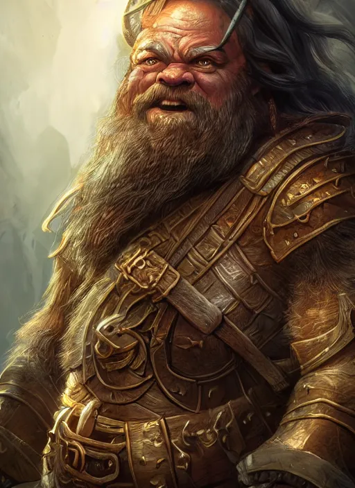 Prompt: dwarf ultra detailed fantasy, elden ring, realistic, dnd character portrait, full body, dnd, rpg, lotr game design fanart by concept art, behance hd, artstation, deviantart, global illumination radiating a glowing aura global illumination ray tracing hdr render in unreal engine 5