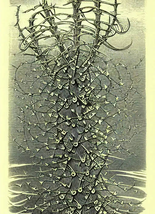 Prompt: 19th century wood-engraving of a glowing spikey vine growing out someone's hand and enveloping a photographic camera, whole page illustration from Jules Verne book titled Stardust Crusaders, art by Édouard Riou Jules Férat and Henri de Montaut, close up, high quality, beautiful, highly detailed, removed watermarks