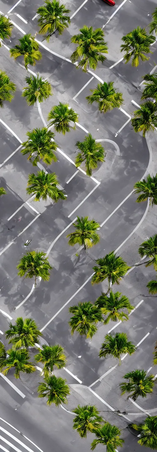 Image similar to satellite photo of sidewalk, palm trees, bicycles ways, accessible for the disabled, by shunji dodo, 8 k resolution, photo, high quality