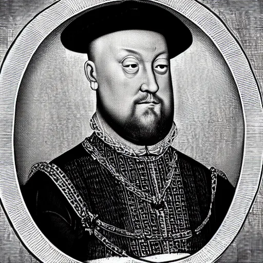 Image similar to modern photograph of henry viii