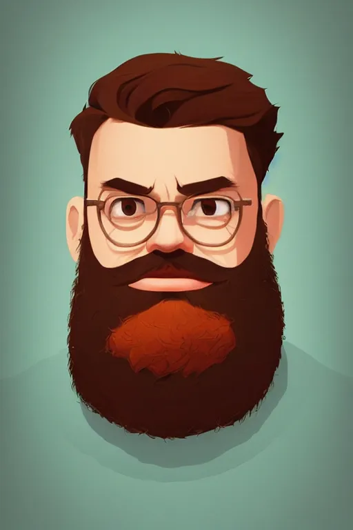 Image similar to face icon stylized minimalist portrait of a respectable dignified 3 0 ish pentecostal preacher with kind eyes and red beard and hair, loftis, cory behance hd by jesper ejsing, by rhads, makoto shinkai and lois van baarle, ilya kuvshinov, rossdraws global illumination