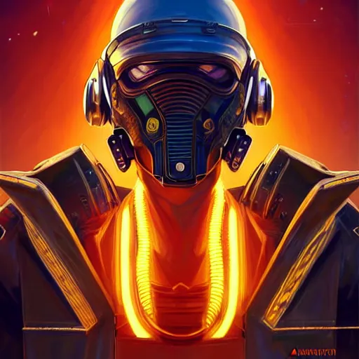 Prompt: african atompunk bounty hunter, science fiction, highly detailed, digital painting, beautiful eyes, symmetry, concept art, sharp focus, illustration, global illumination, radiant light, synthwave colors, detailed and intricate environment, art by artgerm and greg rutkowski and magali villeneuve and ilya kuvshinov!