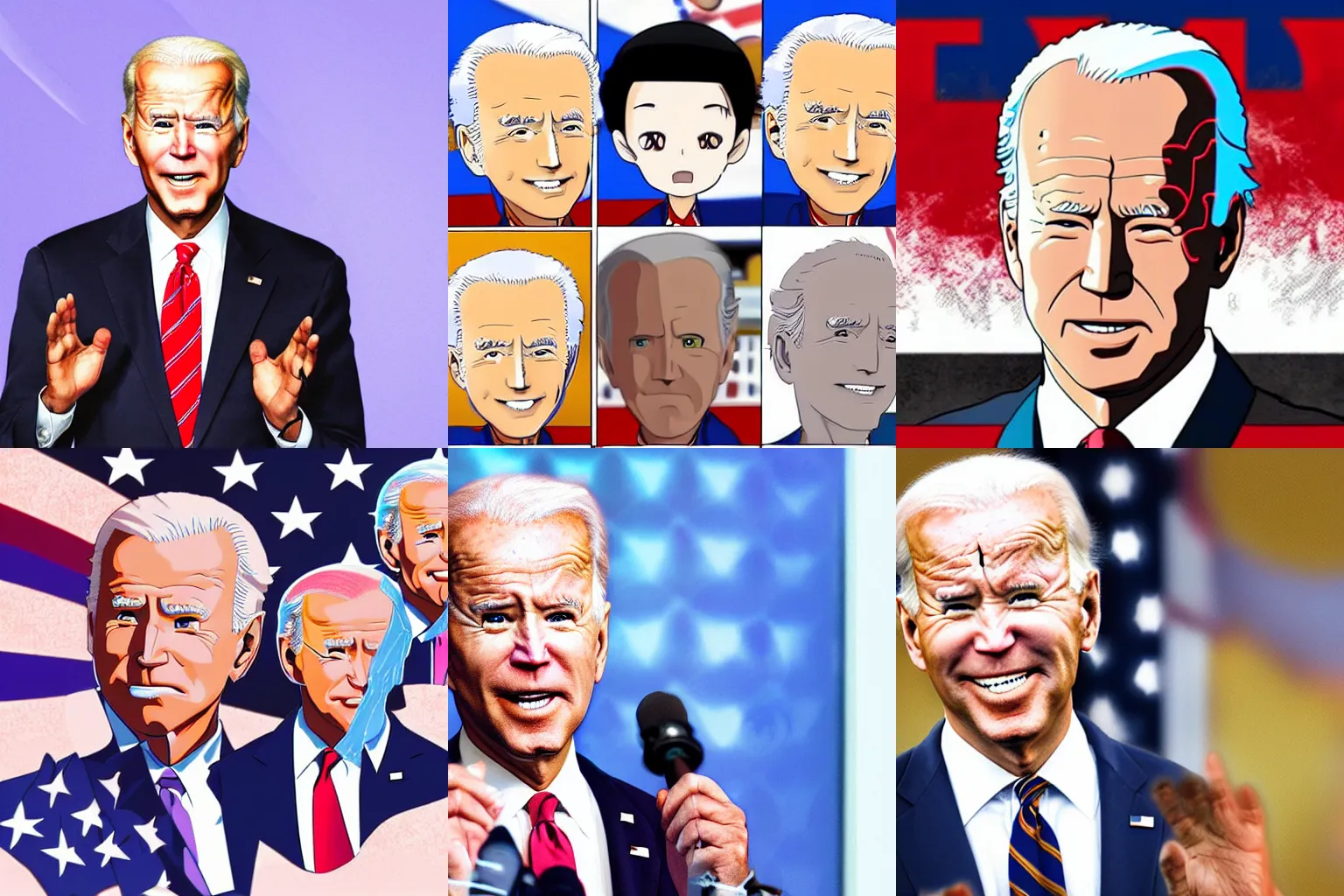 Prompt: anime joe biden