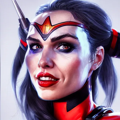 Image similar to a close up face of gal gadot as Harley Quinn, by Stanley Artgerm Lau, WLOP, Rossdraws, James Jean, Andrei Riabovitchev, Marc Simonetti, Yoshitaka Amano, ArtStation, CGSociety, Full body shot