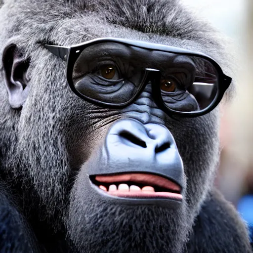 Prompt: Bernie Sanders in a Gorilla Suit