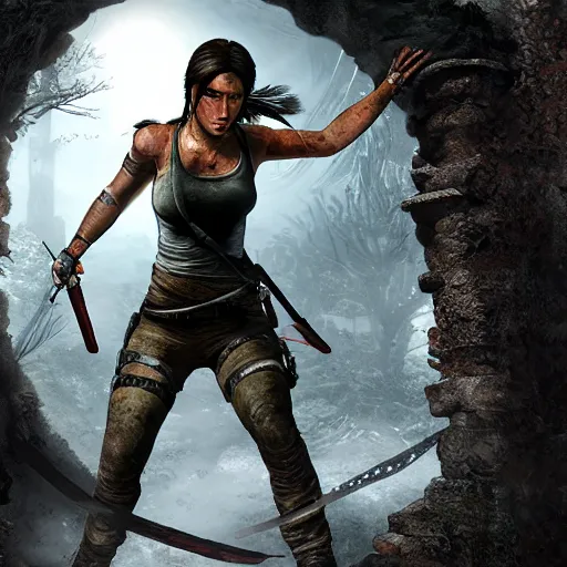 Image similar to byblical image of tomb raider