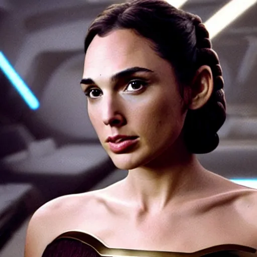 Image similar to photo of gal gadot as princess leia