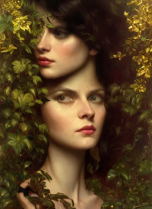 Image similar to hyper realistic photographer looking through a vintage medium format camera, design on white background, beautiful details, lush foliage cyberpunk, gold, drawn by john singer sargent, tom bagshaw, norman rockwell, alphonso mucha, lolish, trending on artstation