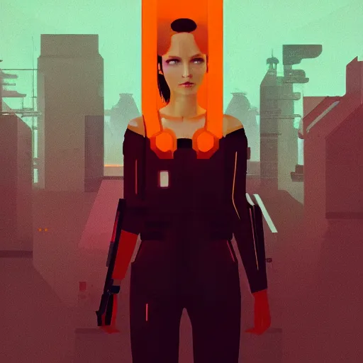 Image similar to portrait beautiful sci - fi girl, blade runner 2 0 4 9, futuristic desert city metropolis, digital art, pop art by hsiao - ron cheng