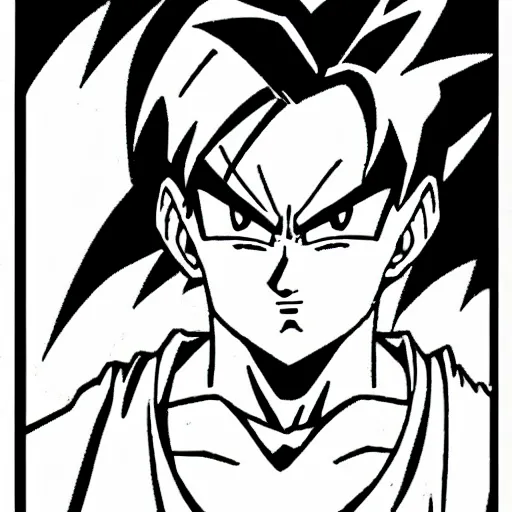 Image similar to gohan, manga art style