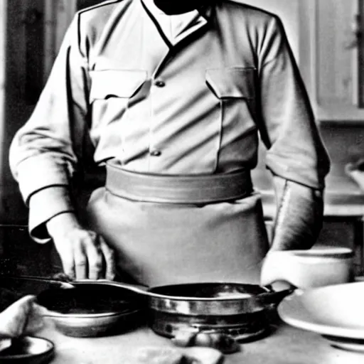 Image similar to Beautiful Food photography of Joseph Stalin Joseph Stalin in the kitchen making Gulash