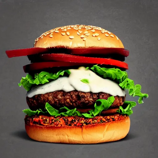Image similar to logo of a vegan burger