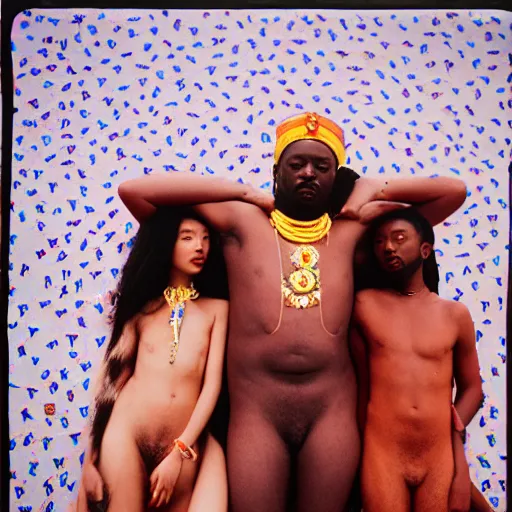 Prompt: Mansa Musa, 35mm film, by Ren Hang