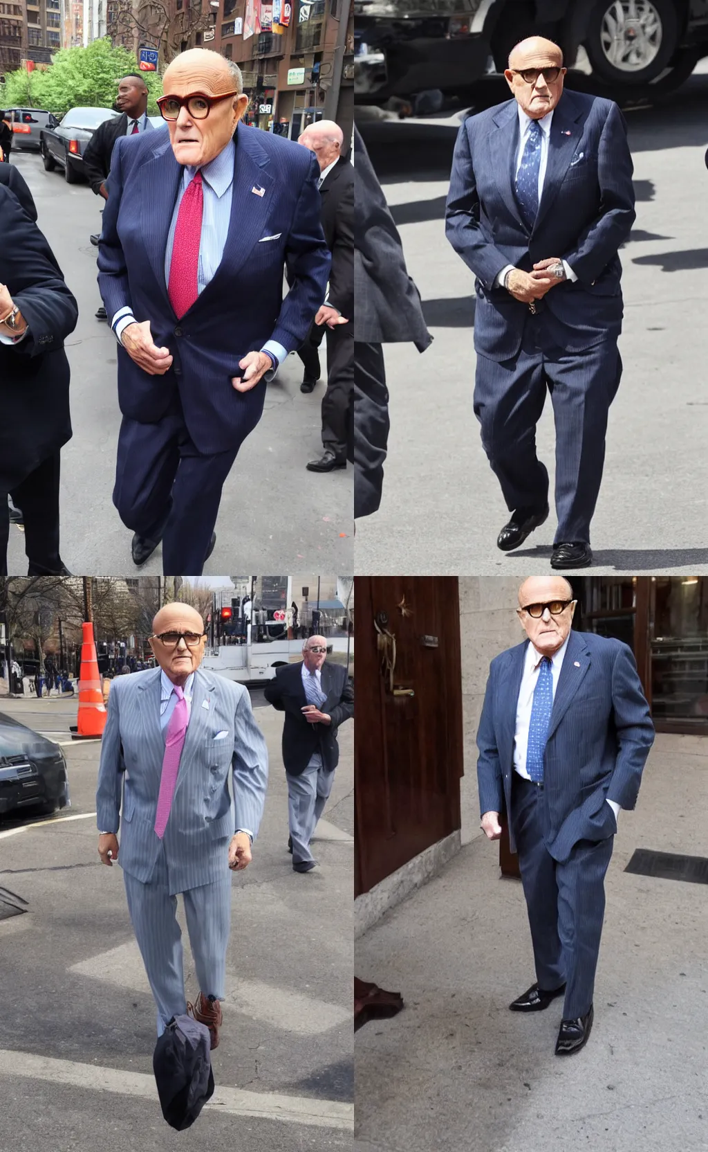 Prompt: rudy giuliani full body fully clothed post transition surgery