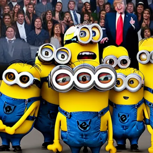 Image similar to the minions meet donald trump