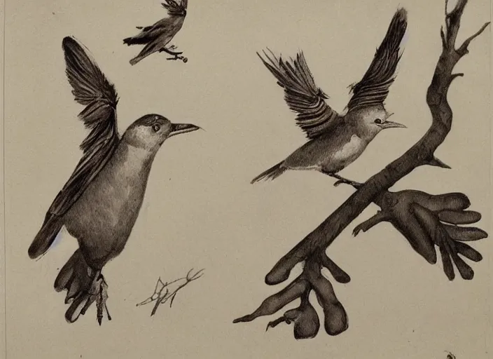 Image similar to birds with arms