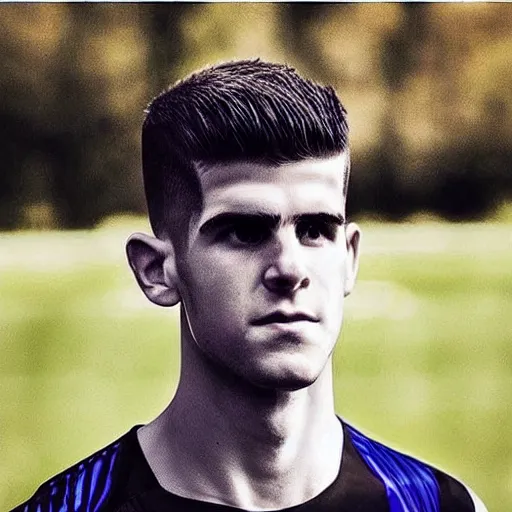 Prompt: “a realistic detailed photo of a guy who is an attractive humanoid who is half robot and half humanoid, who is a male android, Christian Pulisic, shiny skin, posing like a statue, blank stare,, display”