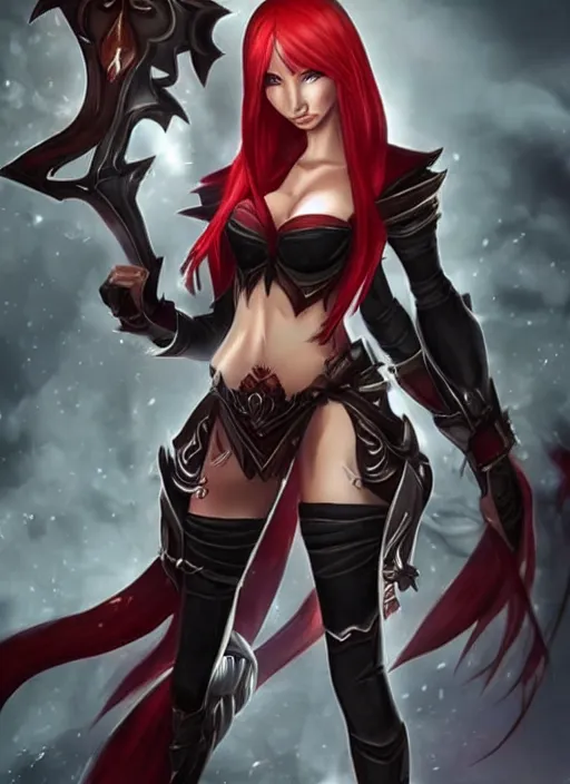 Prompt: New character design for katarina from league of legends