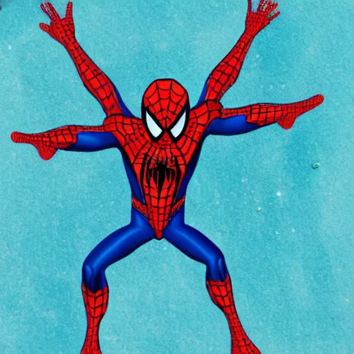 Image similar to Spiderman in swimsuit