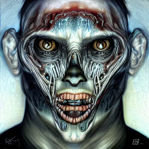 Image similar to bodyhorror portrait of leon trotskiy abomination, photo - realistic, color image, 2 k, highly detailed, by h. r. giger