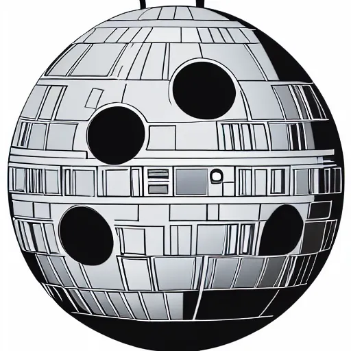 Prompt: vector image of the death star