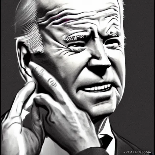 Image similar to joe biden crying, sad, depressed, dramatic lighting, cinematic, establishing shot, extremly high detail, photorealistic, cinematic lighting, artstation, style by James Gurney