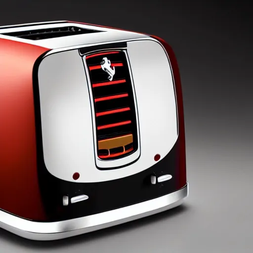 Image similar to a toaster inspired by Ferrari