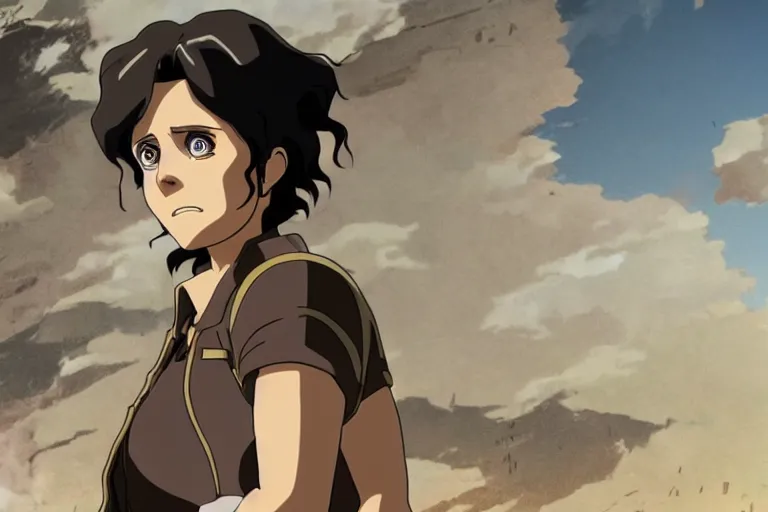 Prompt: A still of Julia Louis-Dreyfus in Attack On Titan Anime Series, Julia Louis-Dreyfus 8k Resolution.