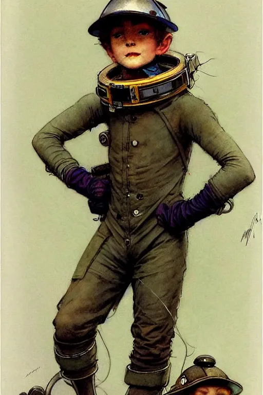 Prompt: ( ( ( ( ( 2 0 5 0 s retro future 1 0 year old boy super scientest in space pirate mechanics costume full portrait. muted colors. ) ) ) ) ) by jean baptiste monge, robert mcginnis!!!!!!!!!!!!!!!!!!!!!!!!!!!