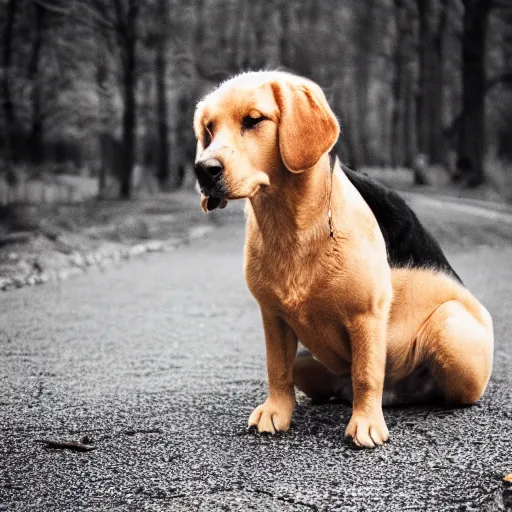 Prompt: cute goldador dog, professional photography, ultra detail, realistic, wearing a knit sweater